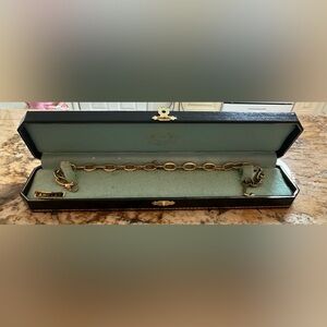 Juicy Couture Gold Toned Chain Ankle Bracelet Y2K Bloomingdales Vintage